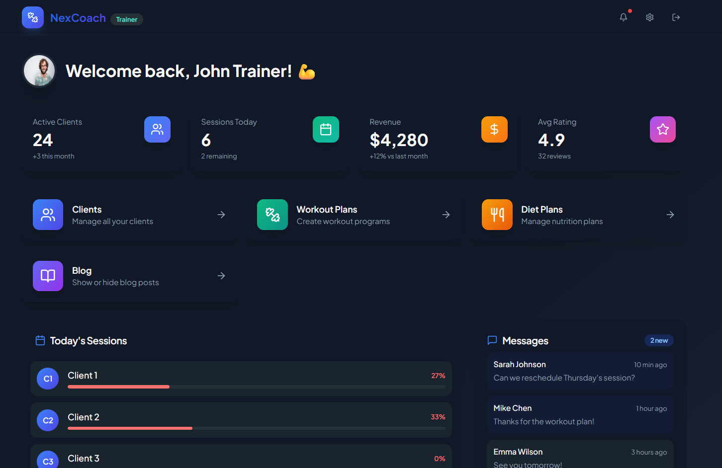 Trainer Dashboard